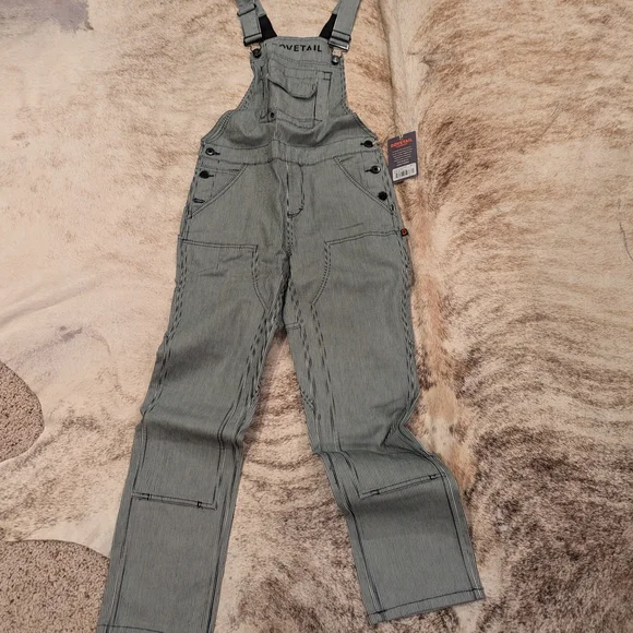 Dovetail Striped Overalls- Freshly Overall, Indigo Stripe - Picture 4 of 4